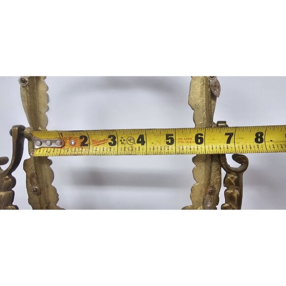 **$OLD**Vanity Makeup Mirror Pic Frame Antique MCM Brass Swivel 15" *No Mirror - Picture 8 of 10